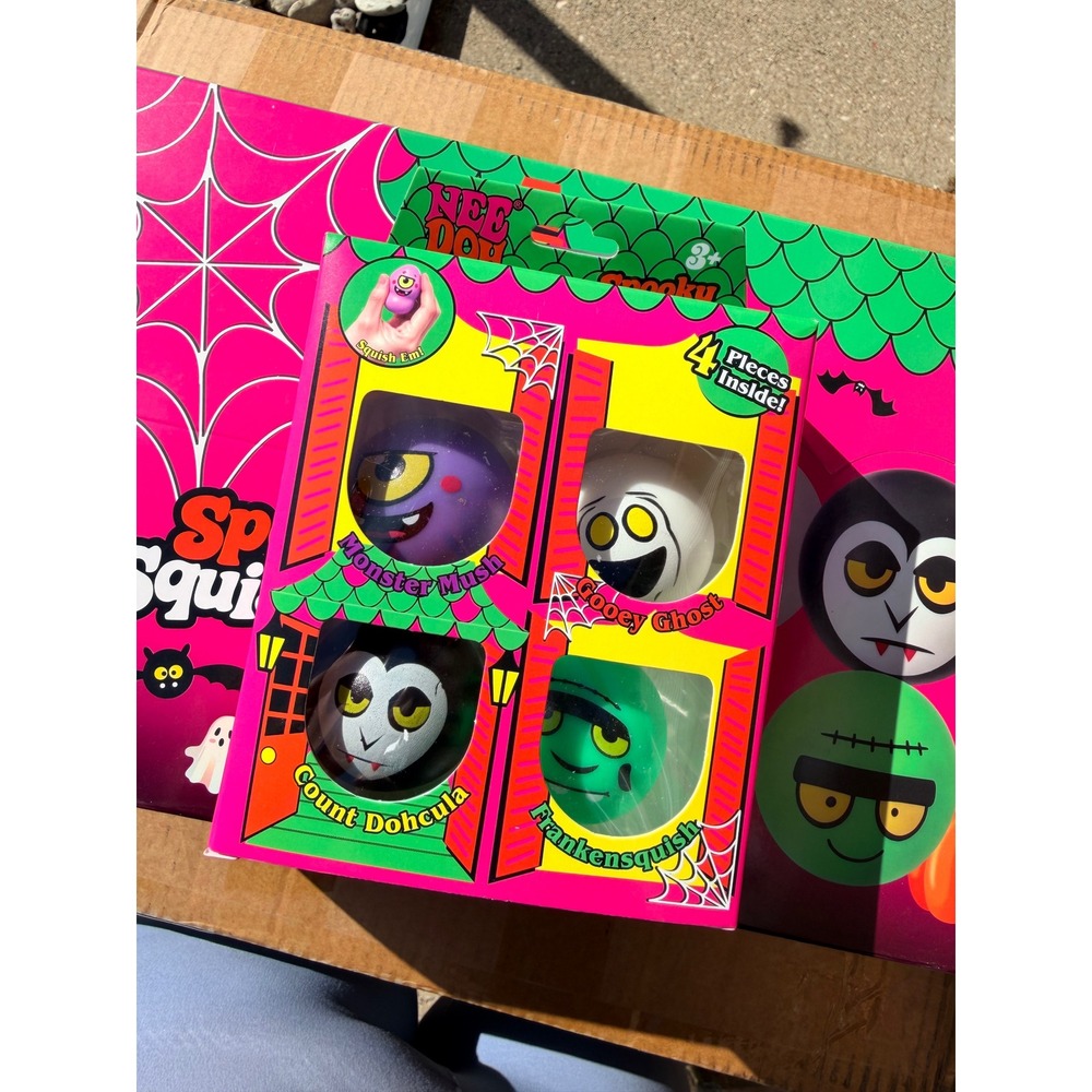 Schylling NeeDoh Spooky Squishkins Halloween Fidget Toy Set 4 Pack Sensory Toy